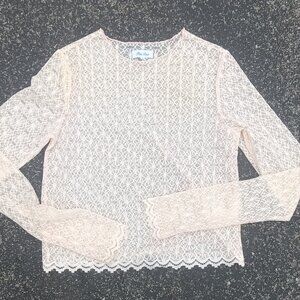 Light pink lace long sleeve